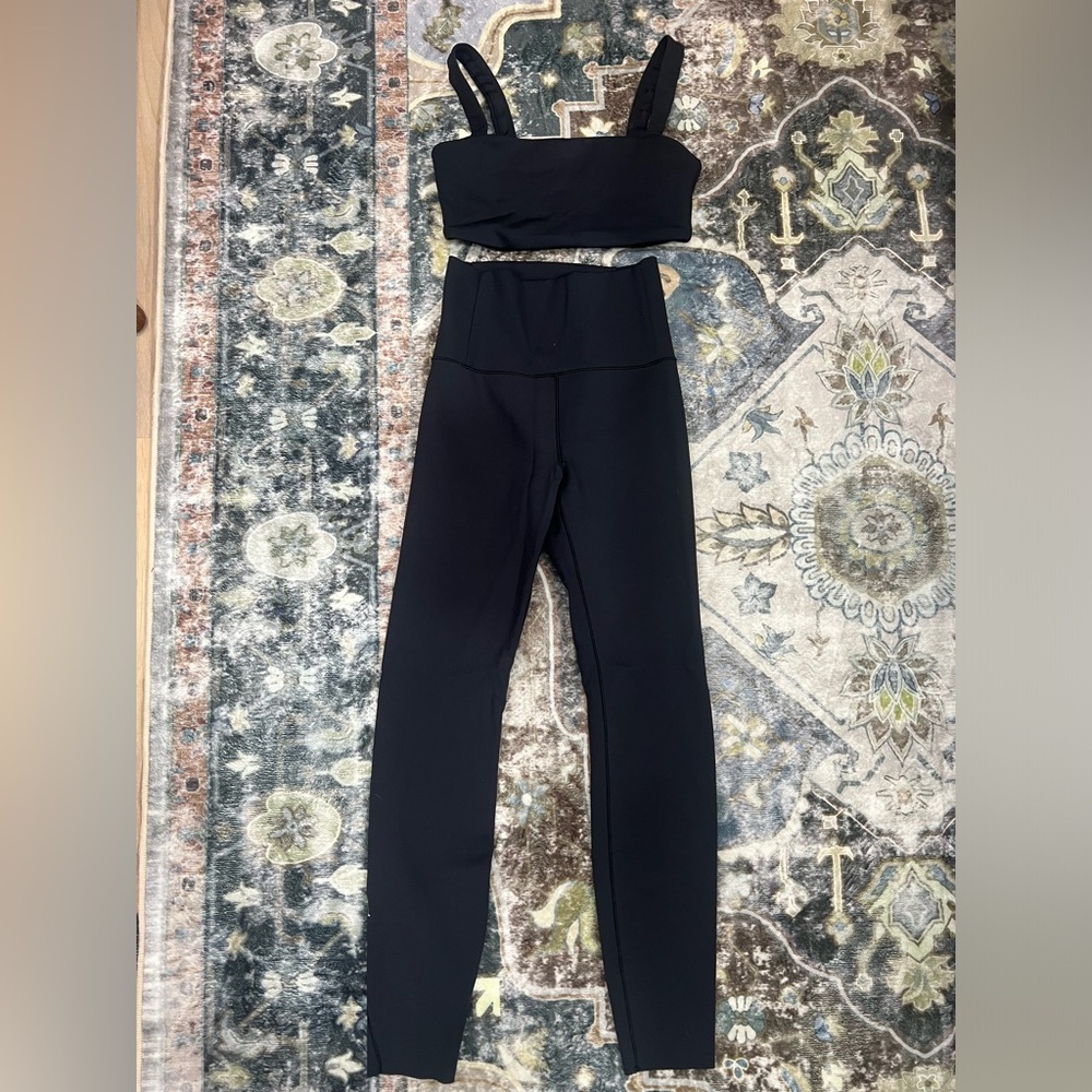 Vuori evolve leggings and square neck sports bra